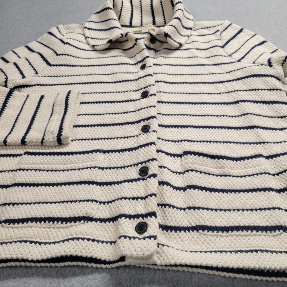 Madewell Cream and Black Striped Button-Up Cardigan - Picture 5 of 11
